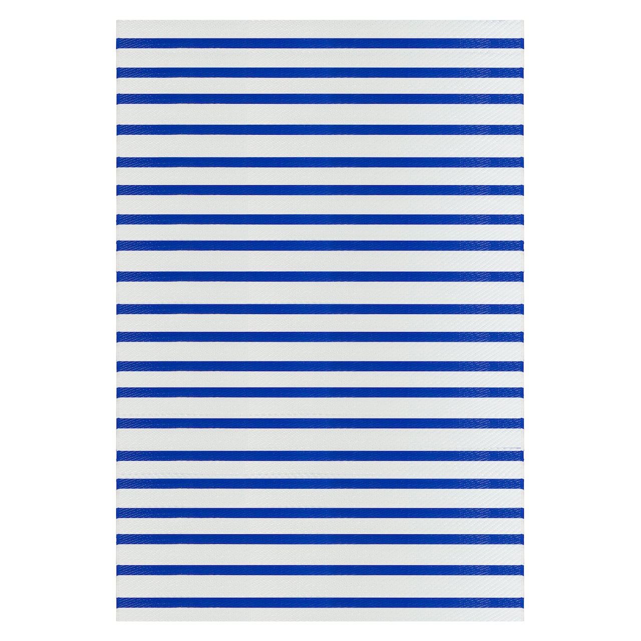 Blue & White Striped Rectangular Outdoor Area Rug, 4ft. x 6ft.